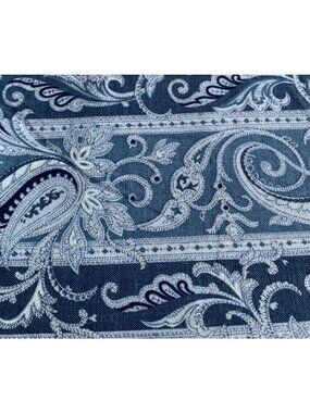 J. Gutcheon Cotton Fabric Blue Paisley 1/2 yard x 42" Wide Quilting